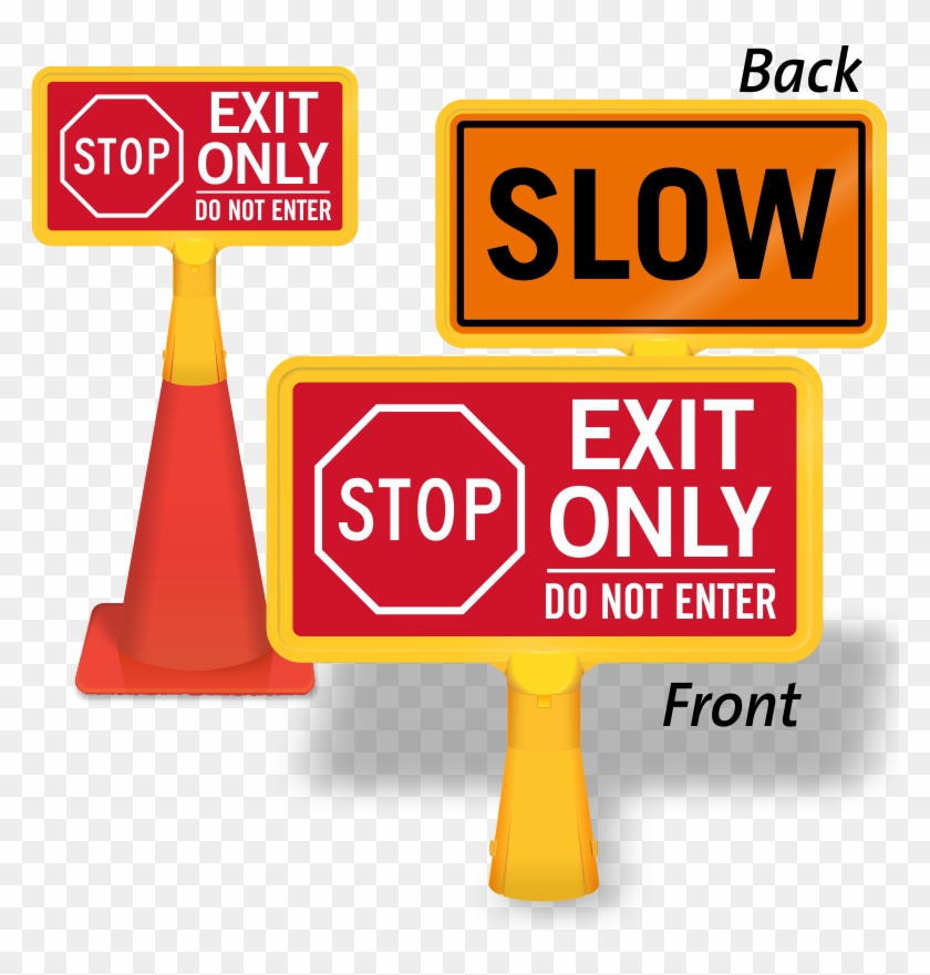 Exit Only Do Not Enter /slow (cb 1153) - Stop Clipart #1267471