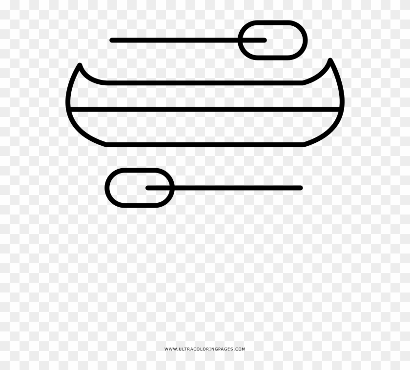 Row Boat Coloring Page - Line Art Clipart #1267538