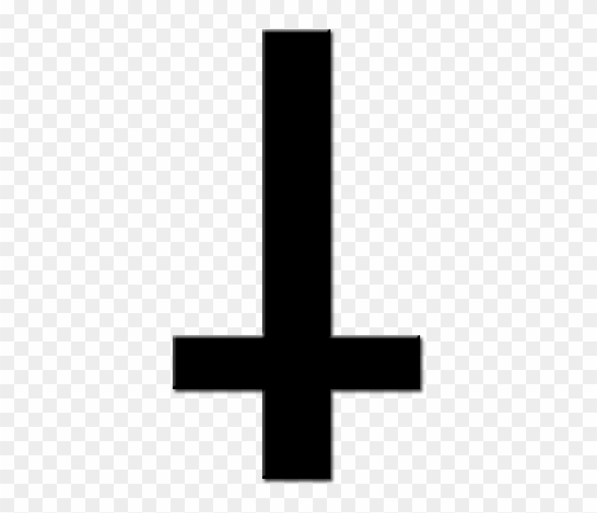 Upside Down Cross Black Clipart
