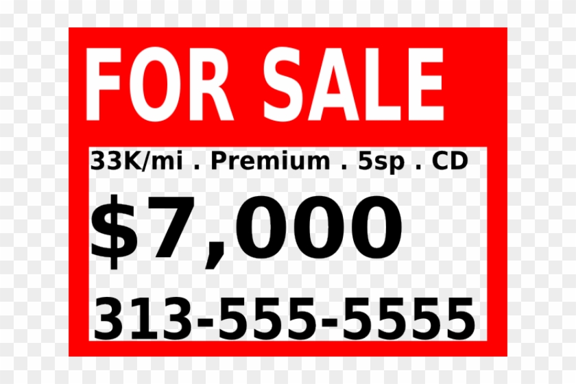 Sale Signs For Cars Clipart