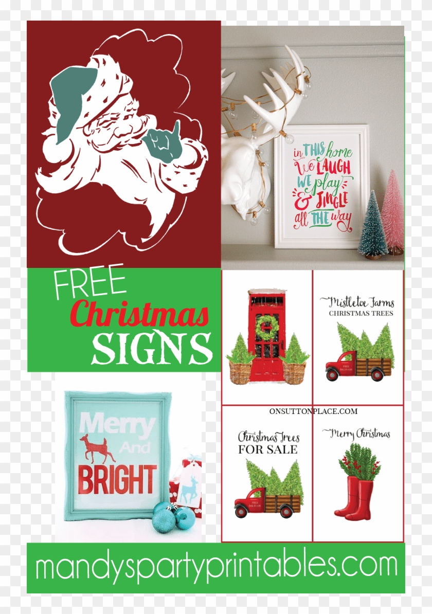 Free Collection Of 40 Printable Christmas Sale Signs - Printable Farmhouse Christmas Ornaments Clipart #1268174