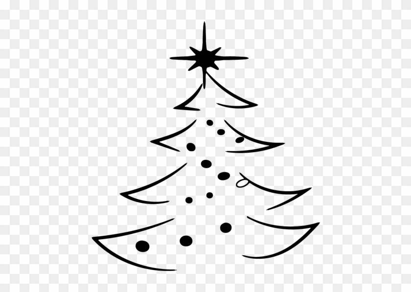 Christmas Tree Outline Png Clipart #1268339