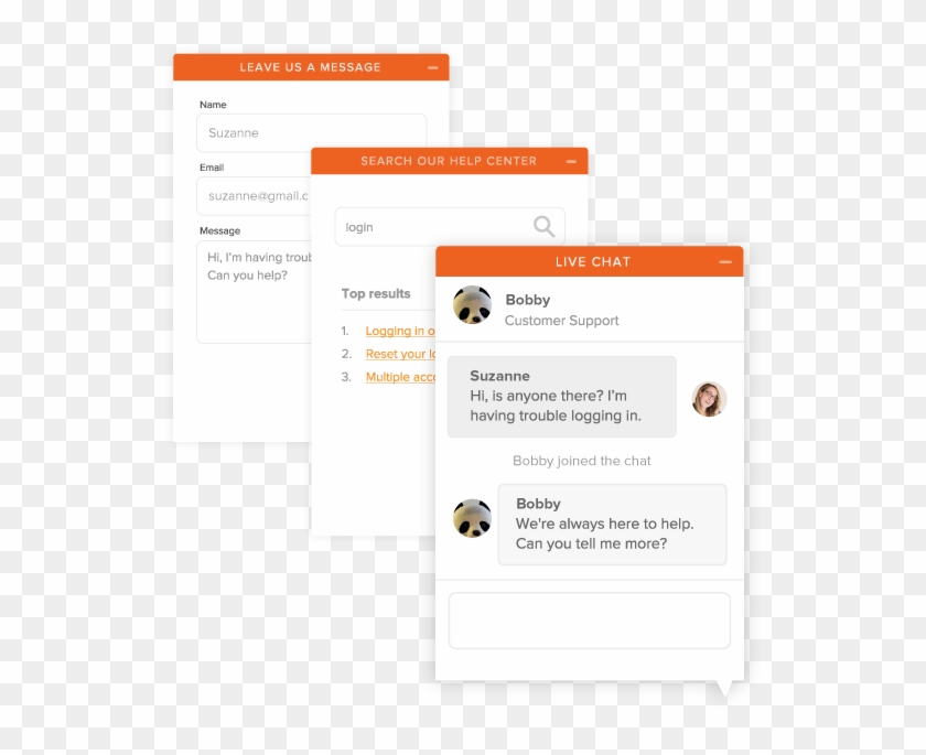 Example Of The Zendesk Web Widget - Zendesk Chat Box Clipart #1268509