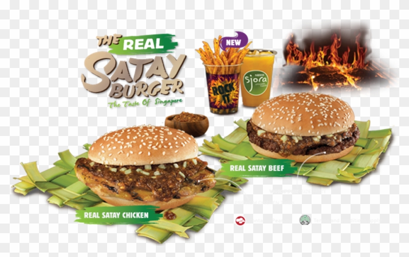 Mcdonalds Vs Burger King - Burger King Satay Burger Clipart #1268978