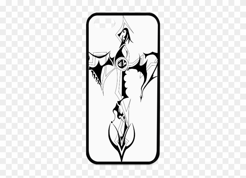 Artsadd Custom Tribal Cross Tattoo Designs Rubber Case - Tribal Cross Clipart