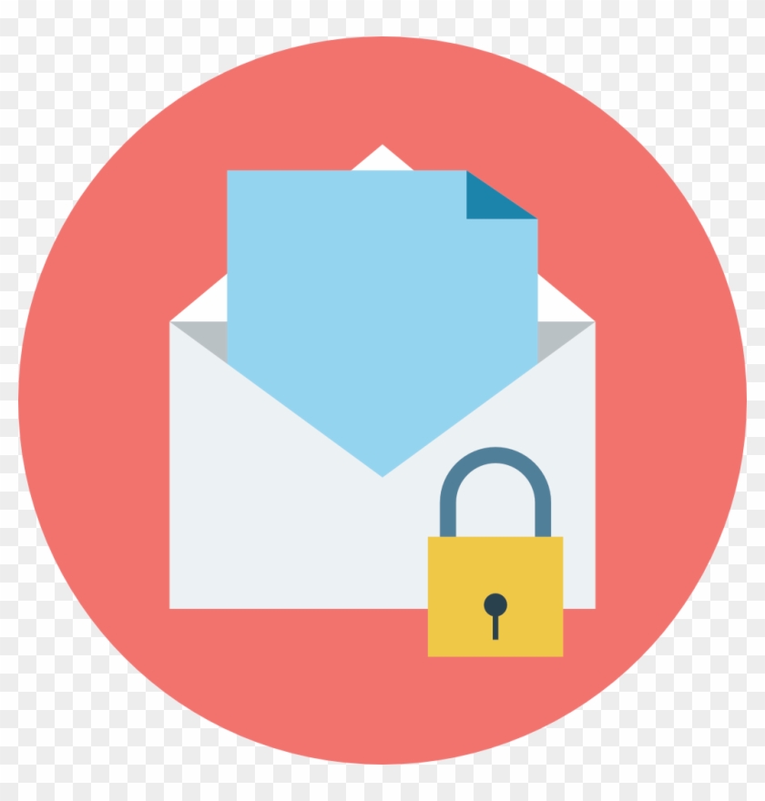 Email Protection Icon - Encrypted Email Icon Clipart #1269897