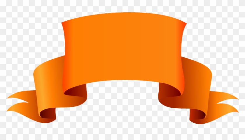 Orange Banner Png Transparent Images - Ribbon Shape Photoshop Clipart #1270127