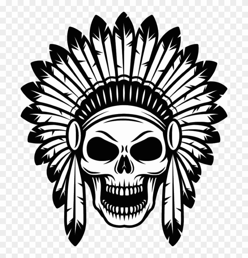 American Indian Png - Indian Skull Headdress Clipart #1270129