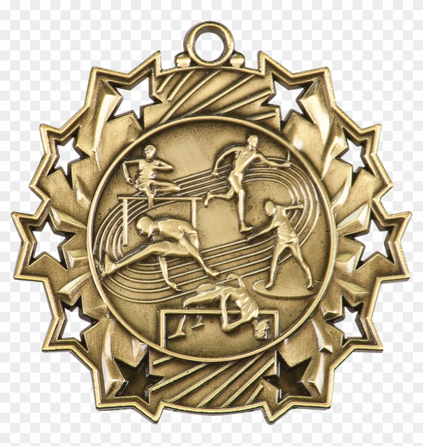 Track & Field - Perfect Attendance Award Medal Clipart