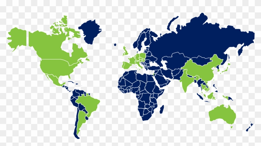 Maine Pointe Global Reach - First World Countries Map 2018 Clipart