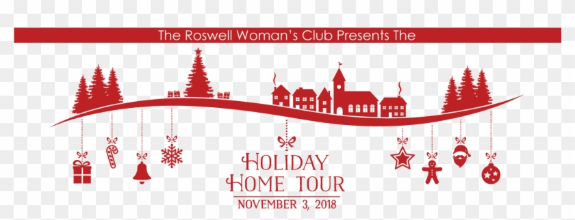 Holiday Home Tour Banner - Slitta Babbo Natale Vettoriale Clipart #1270625