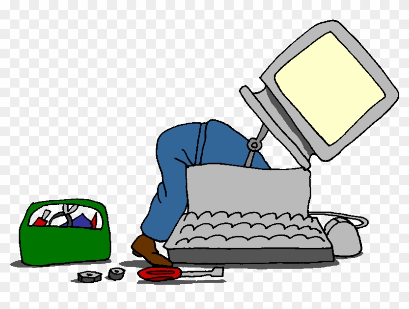 Clip Art Black And White Delplogdelplog We - Broken Server Computer - Png Download