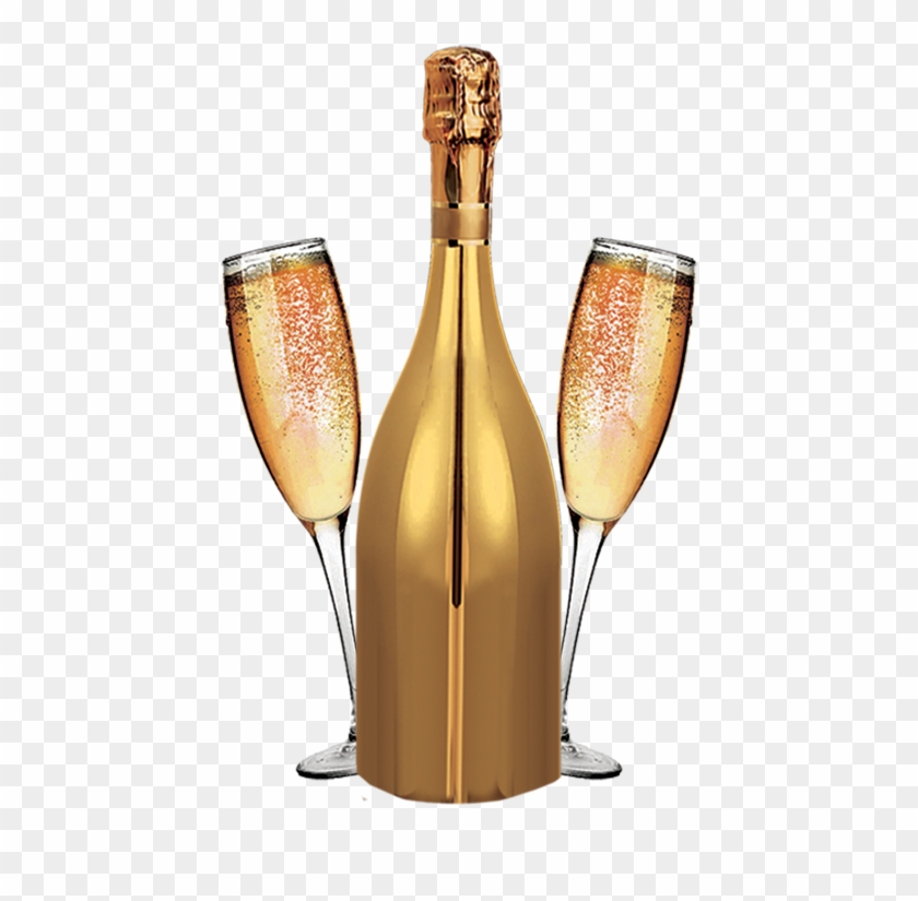 Gold Champagne Bottle Png - Transparent Champagne Bottle Png Clipart