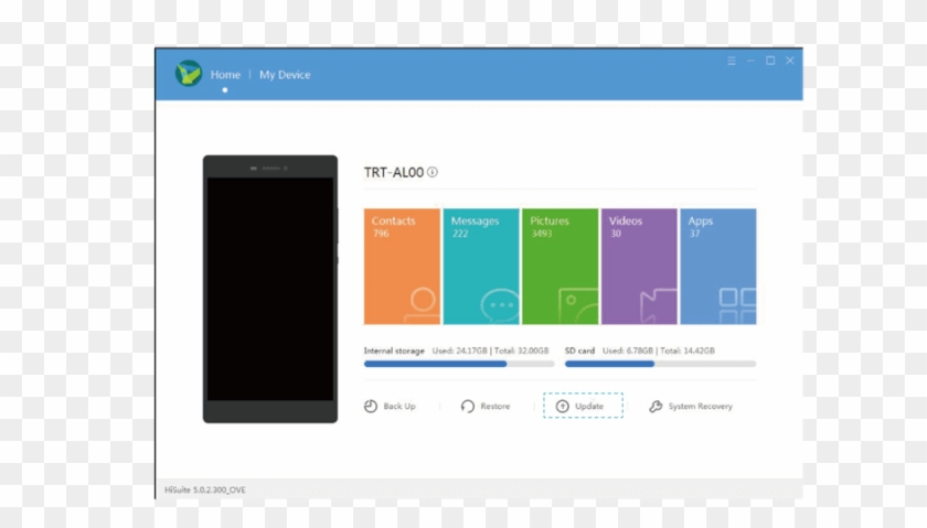 Connect Your Phone To Hisuite And Click Update On Your - Huawei Update Clipart #1271326