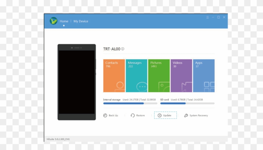 Connect Your Phone To Hisuite And Click Update On Your - Huawei Update Clipart