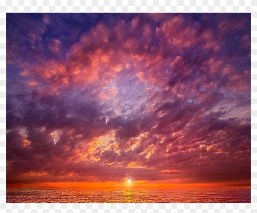 Sunrise Water Clouds Background Overlay - Nature Clipart #1271789