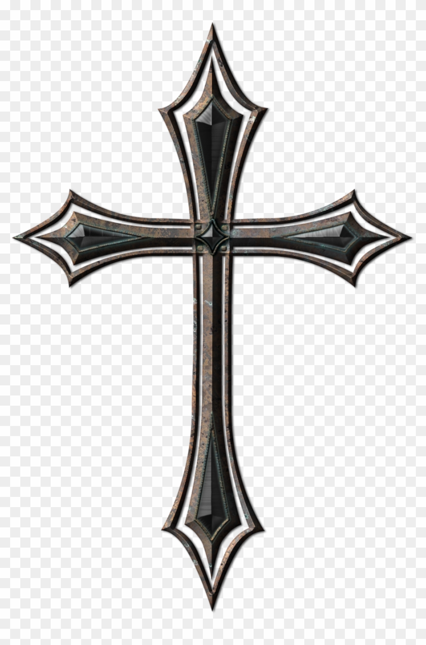 Cross Tattoo Png - Old Metal Cross Clipart