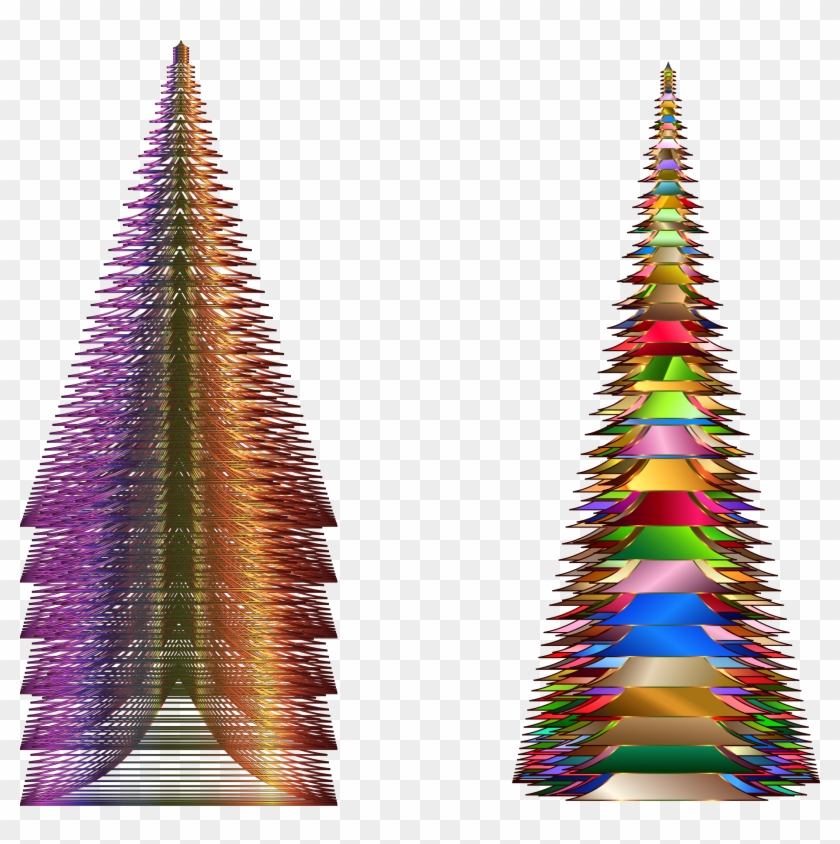 This Free Icons Png Design Of Prismatic Christmas Trees Clipart