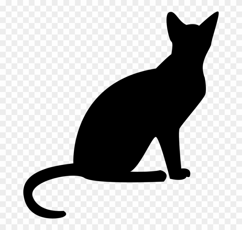 Cute Cat Free Stock Vector - Sphynx Cat Silhouette Transparent Clipart
