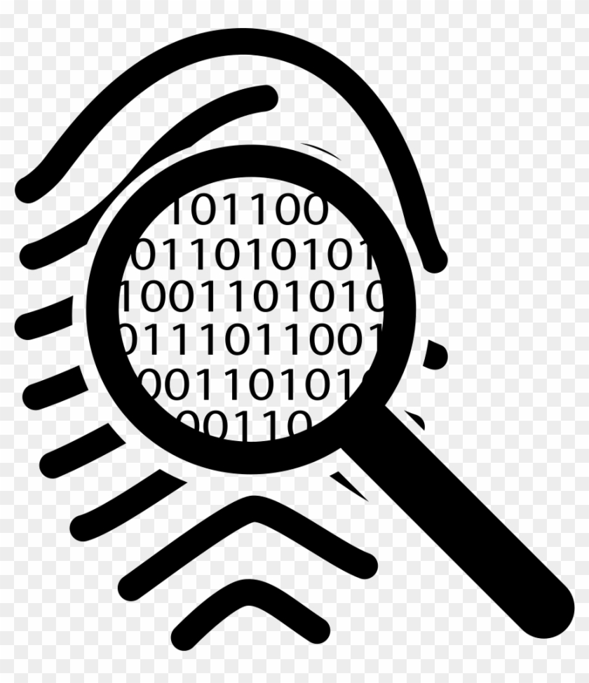 Viewing A Fingerprint Mark Like Binary Code Comments Clipart #1272705