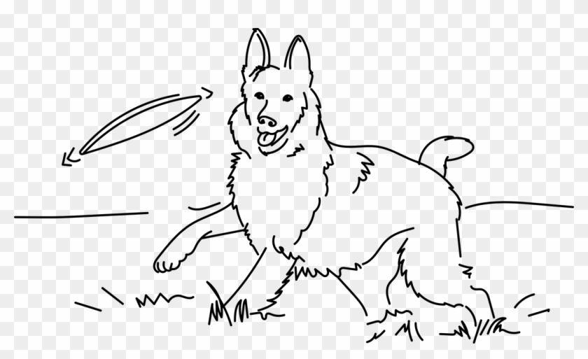 Dog Game Play - German Shepherd Clipart