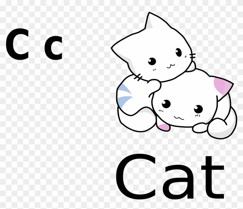 Clipart Puppies And Kittens - Kawaii Cute Cat Coloring Pages - Png Download