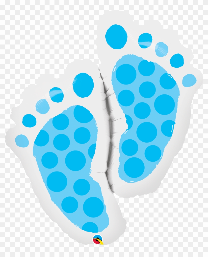 35" Shape Packaged Baby Feet Blue - Qualatex Baby Balloon Bouquet Clipart #1273420