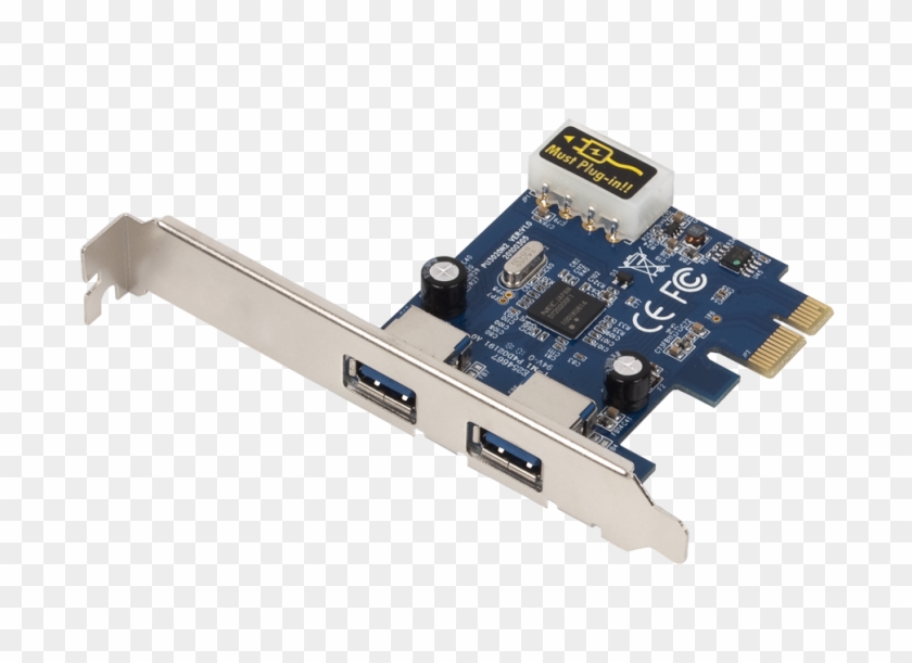 0 2 Port Pci Express Card Adapter - Usb Pci Express Clipart (#1273962) - PikPng