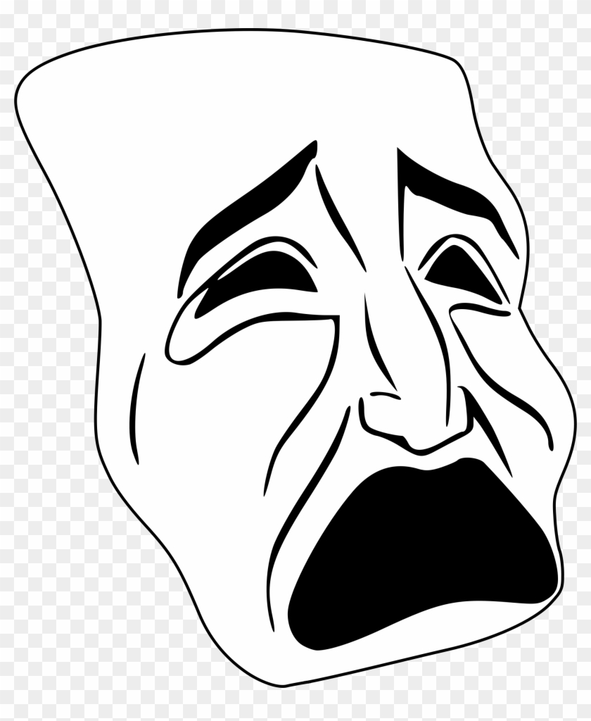 Big Image - Tragedy Mask Clip Art - Png Download #1274077