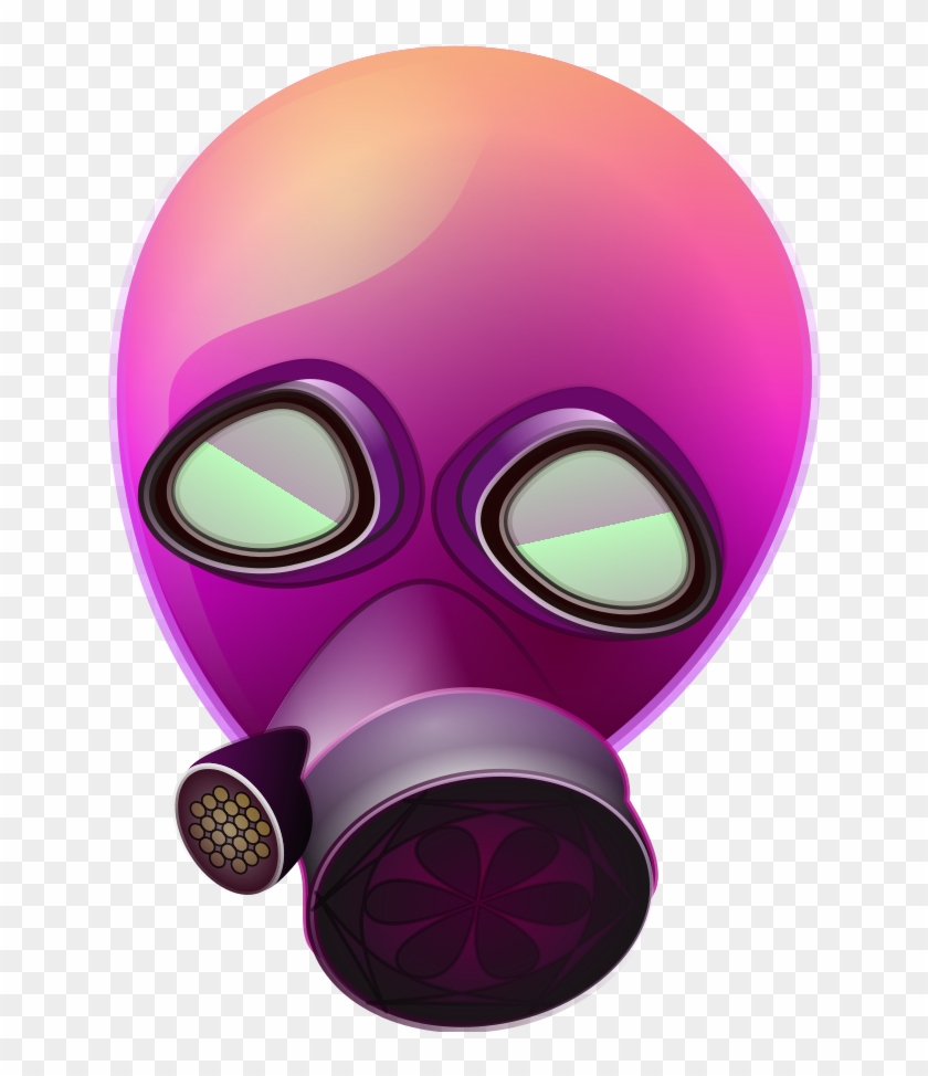 Pink Gas Mask Svg Vector File, Vector Clip Art Svg - Cartoon Gas Mask Logo - Png Download #1274137