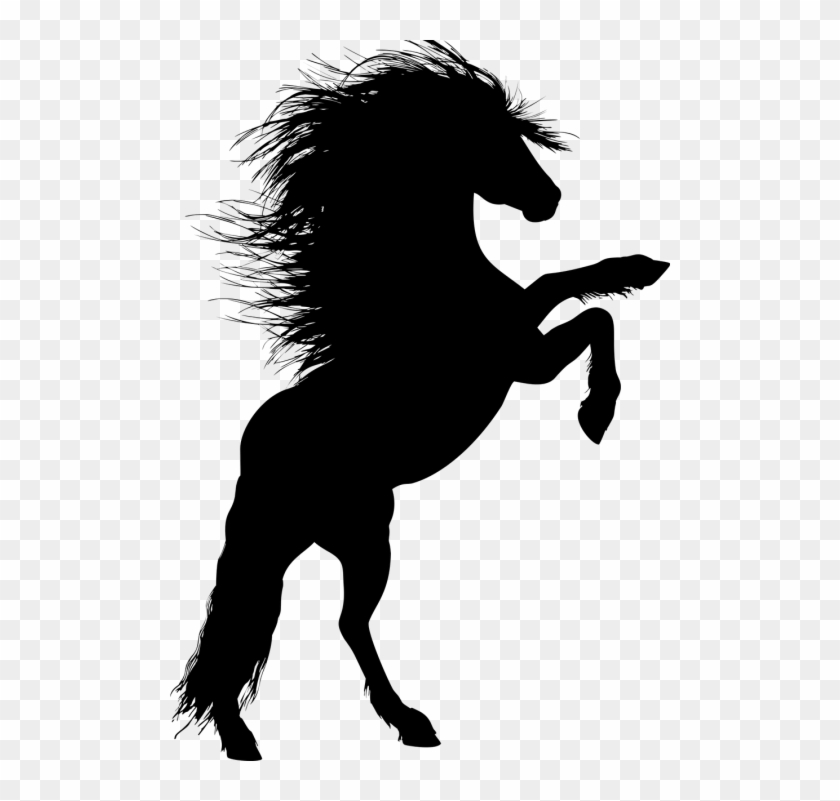 Rearing Horse Png - Black Stallion Silhouette Clipart #1274414