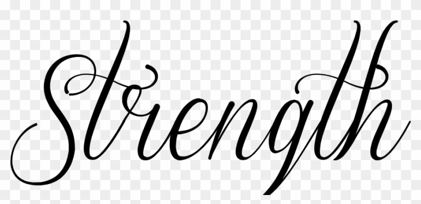 Strength In Cursive Clipart