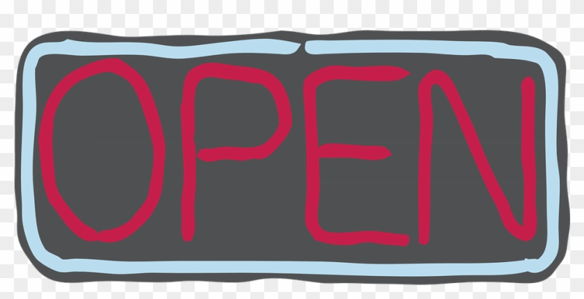Neon Sign Clipart Red Sign - Clipart Open Sign - Png Download