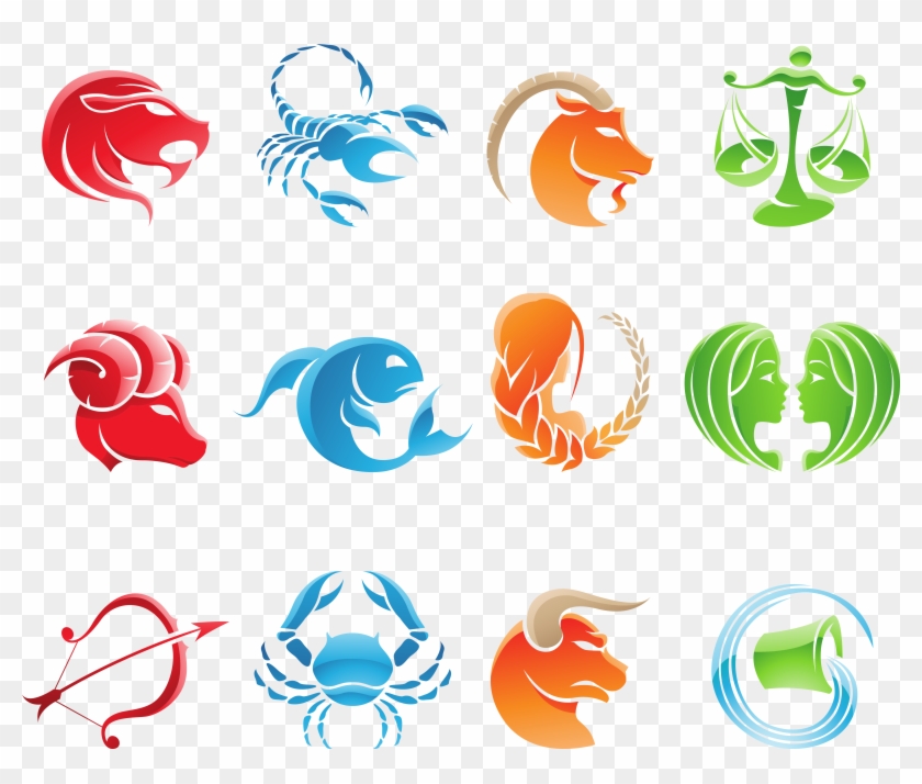 Zodiac Signs Set Large Png Clipart Image - Star Sign Art Transparent Png #1276055
