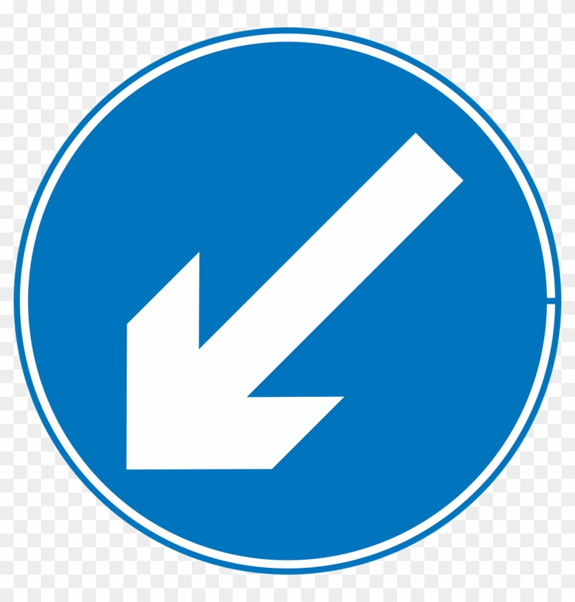 Svg Freeuse Download Svg Road Clip Art At Clker Com - Traffic Sign Keep Left - Png Download #1276185