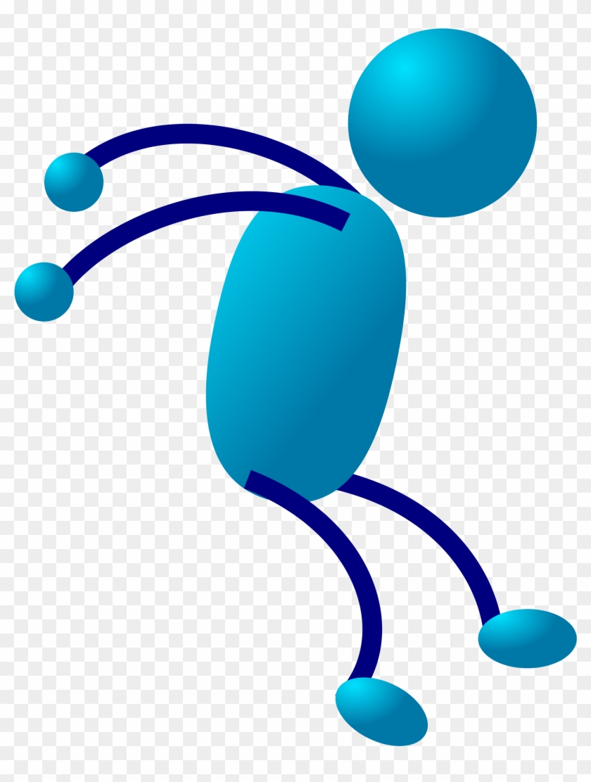 Suit Clipart Stickman - Stick Man Running - Png Download #1276557