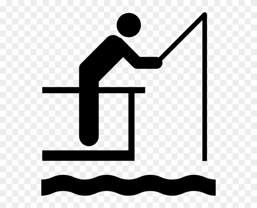 Surfing Clipart Stickman - Fishing Clip Art - Png Download #1276618