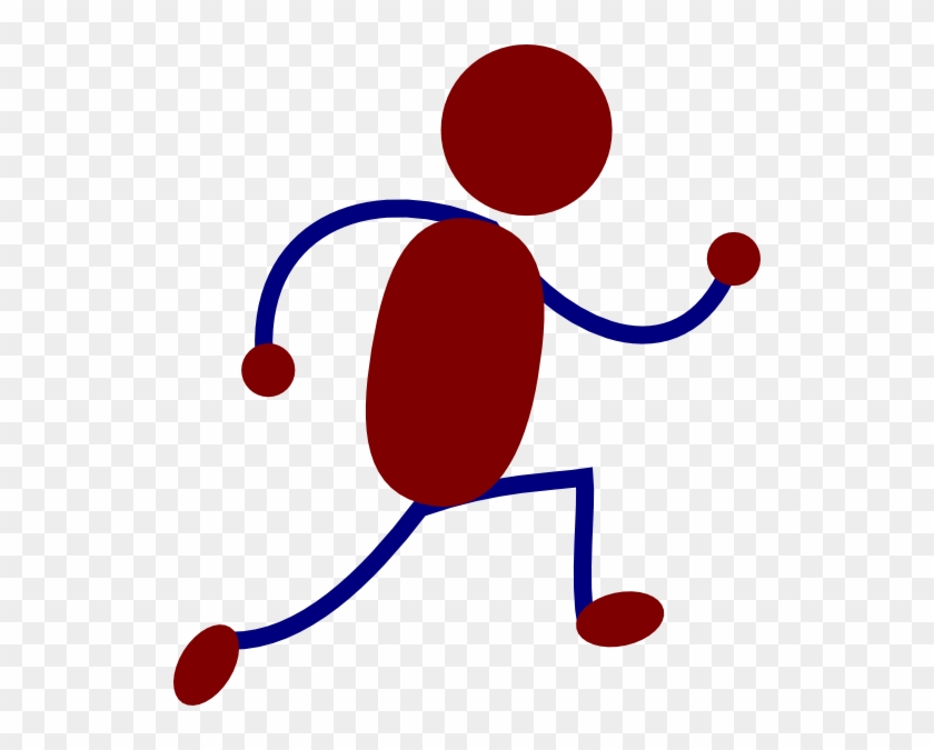 Stickman Running Cliparts - Man Running Clipart Red - Png Download #1276698