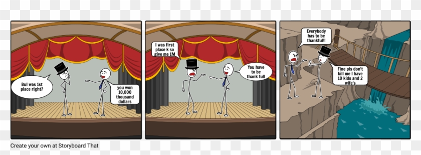 Selfish Stickman - Orchestra Comic Clipart