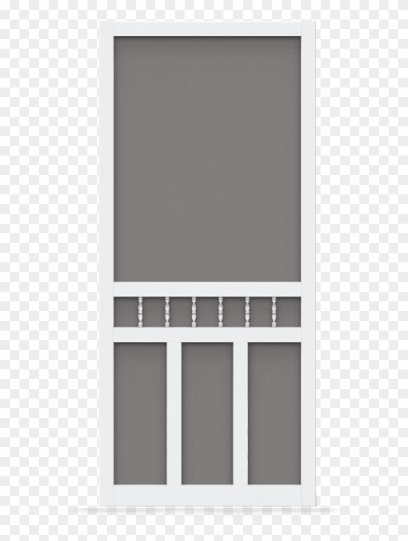 Waccamaw White Vinyl Screen Door - Screen Door Clipart #1277164