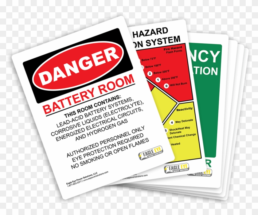 Battery Room Signs - Danger Sign Clipart #1277288