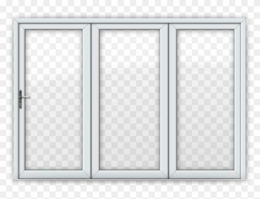 Bifold 3 Pane White - Folding Door Png Clipart