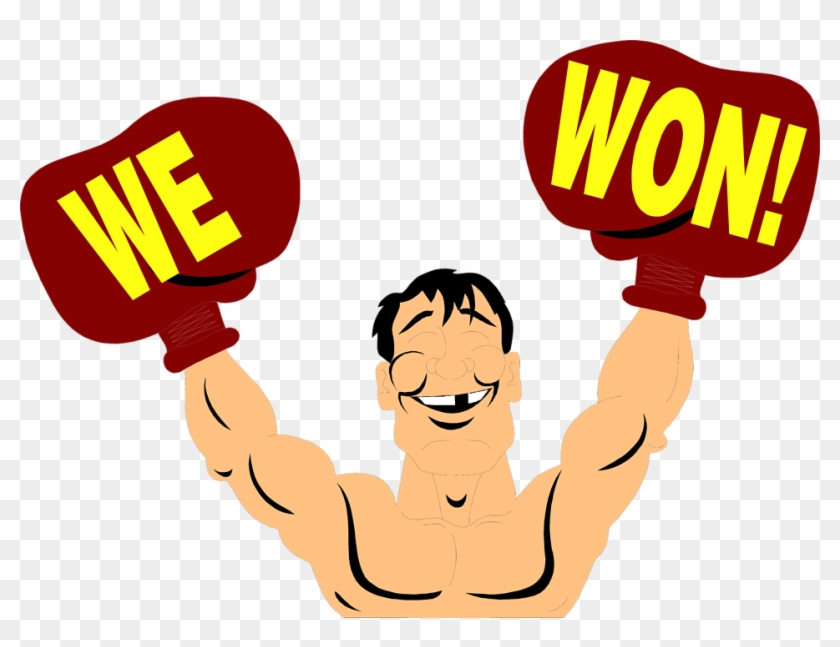 Svg Black And White Stock We Won - We Won Clip Art - Png Download