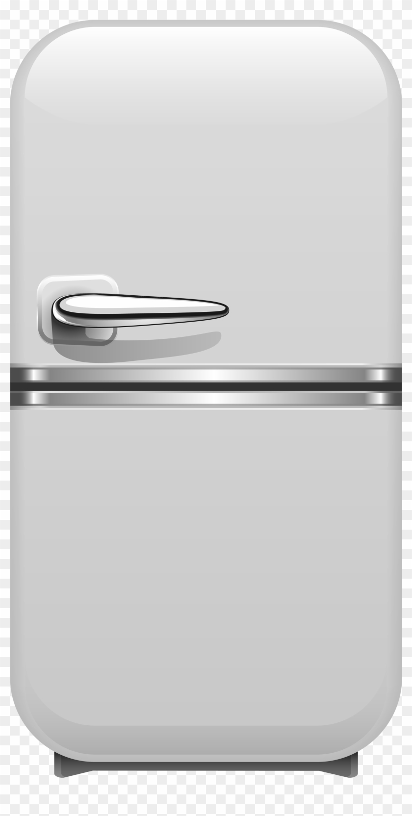 White Retro Fridge Png Clipart - Transparent Background Clipart Fridge #1277491