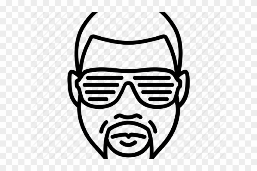 Drawn Celebrity Kanye West - Kanye West Head Outline Clipart