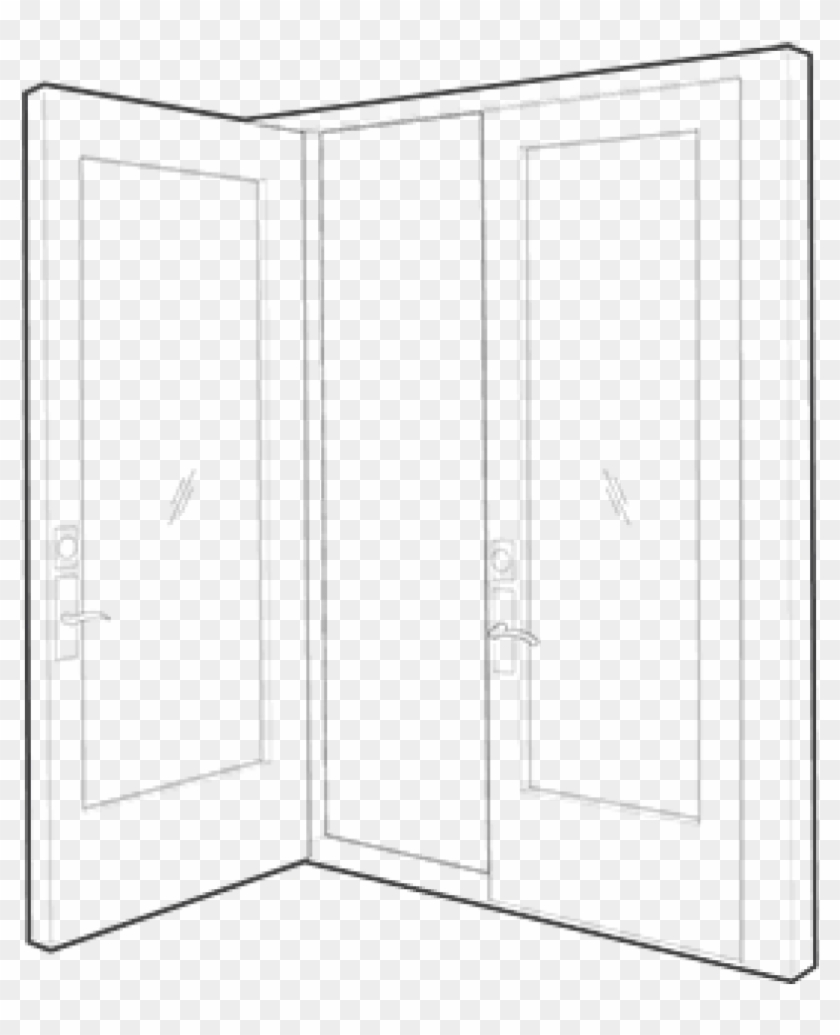 Double Swing Doors - Home Door Clipart