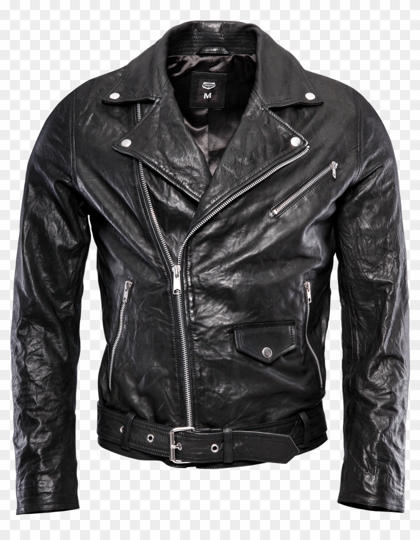 Clothes - Transparent Leather Jacket Png Clipart #1278631