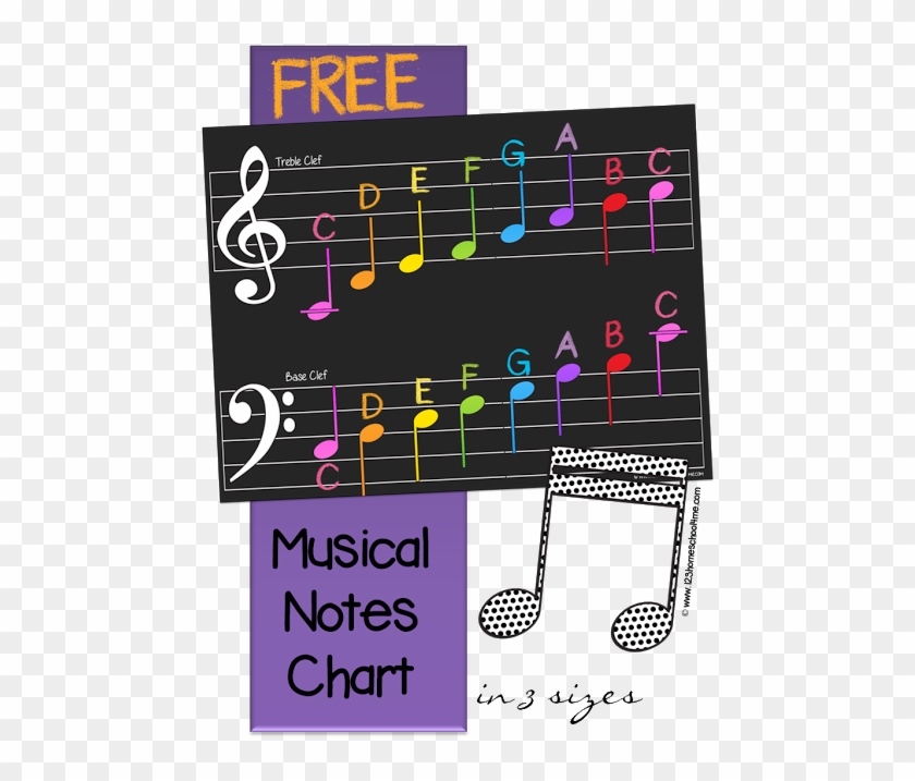 Here Is A Free Printable Musical Notes Chart For Kids - Music Notes Chart Printable Clipart