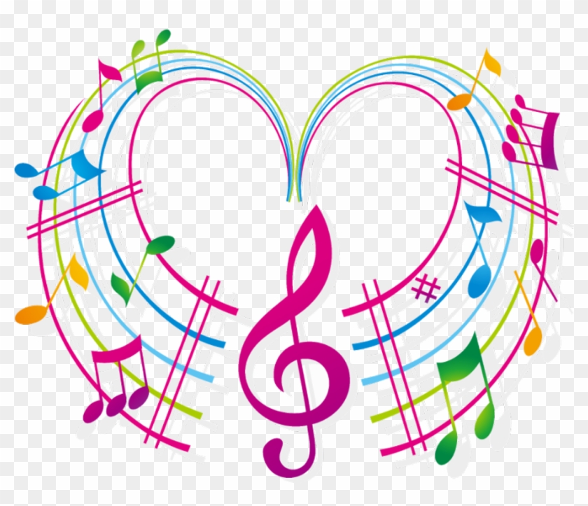 Musicalnotes Sticker - Notas Musicais Com Coração Clipart #1278843