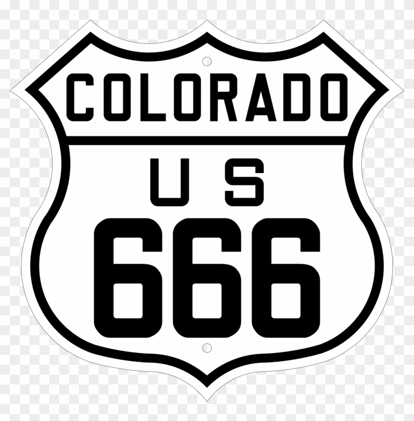 Us 666 Colorado - Route 66 Clipart #1278977